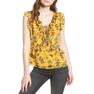 Rebecca Minkoff Ruffle Floral Blouse M